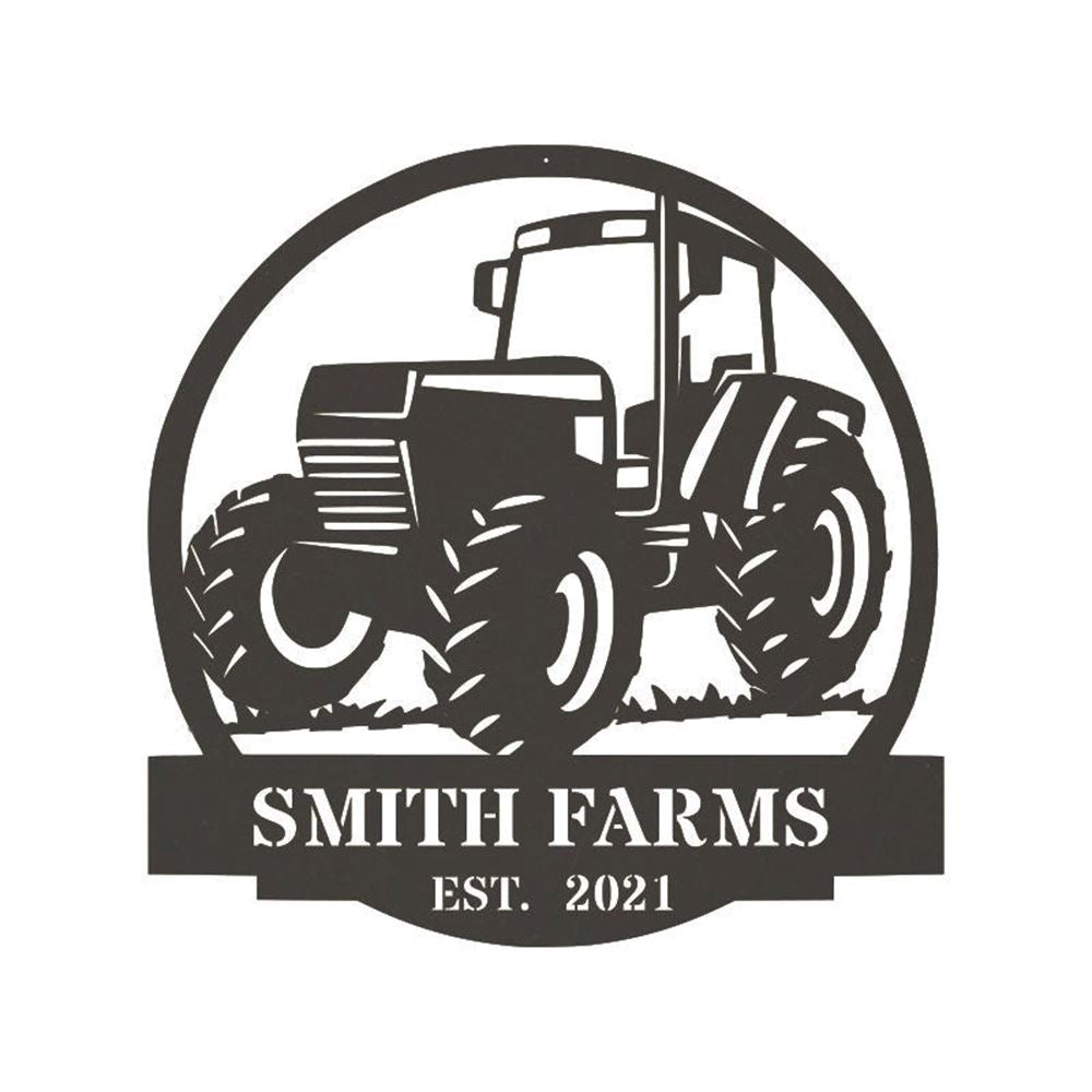 Custom Metal Farm Sign, Metal Tractor Sign Door Hanger Housewarming, Gift Ideas For Farm Woman, Outdoor Metal Sign Frames