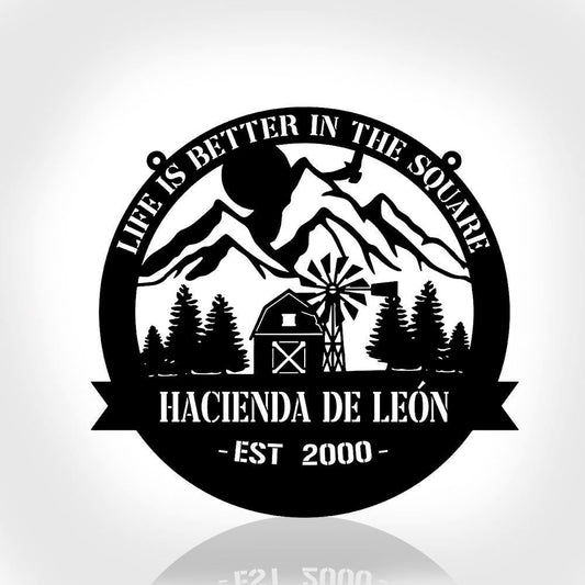 Custom Metal Farm Sign, Outdoor Farmhouse, Gift Ideas For Farm Woman, Large Metal Outdoor Signs, Outdoor Metal Sign Frames