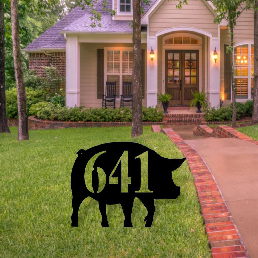Custom Metal Farm Sign, Pig Address Metal Sign, Gift Ideas For Farm Wo ...