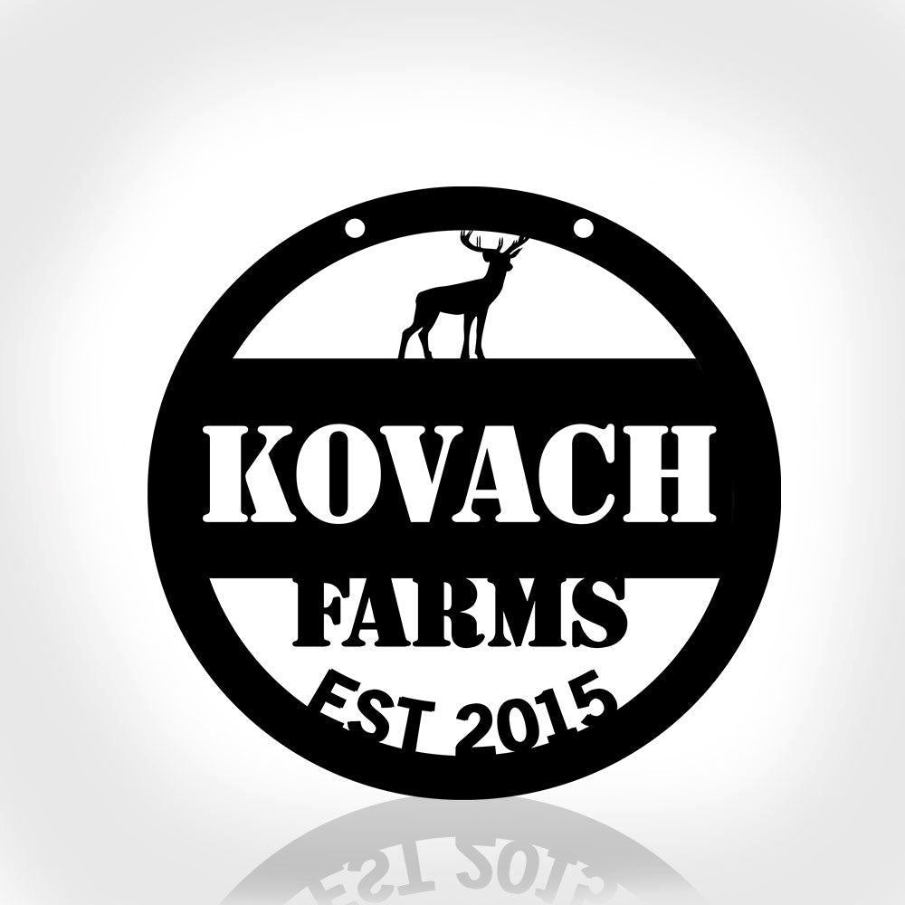 Custom Metal Farm Sign, Ranch Deer Elk Metal Sign, Gift Ideas For Farm ...