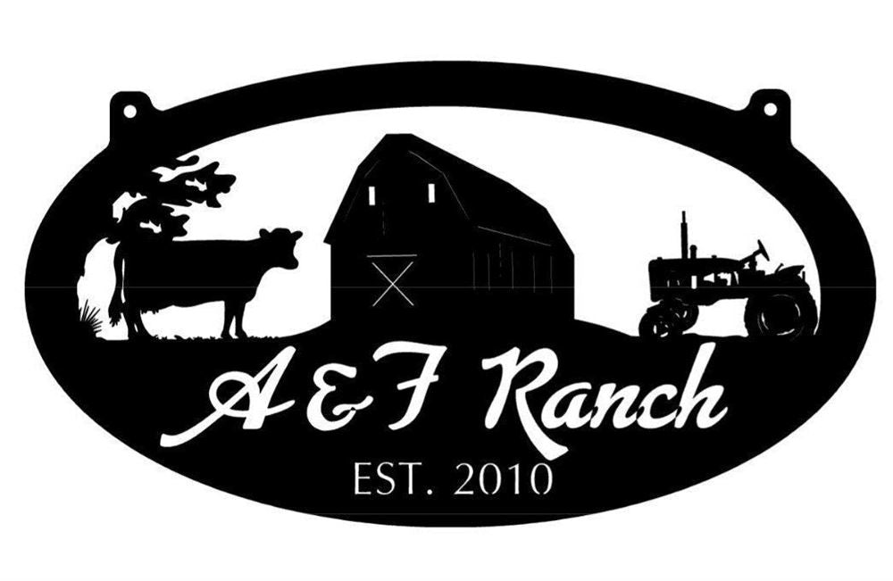 Custom Metal Farm Sign, Small Metal Farm Sign, Gift Ideas For Farm Woman, Large Metal Outdoor Signs, Outdoor Metal Sign Frames