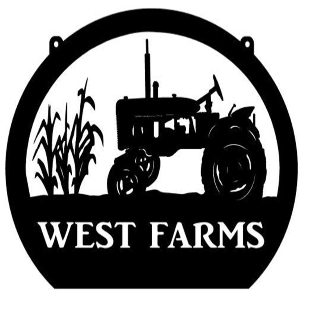 Custom Metal Farm Sign, Tractor Corn Stalks Sign Metal Wall Art, Gift Ideas For Farm Woman, Large Metal Outdoor Signs, Outdoor Metal Sign Frames