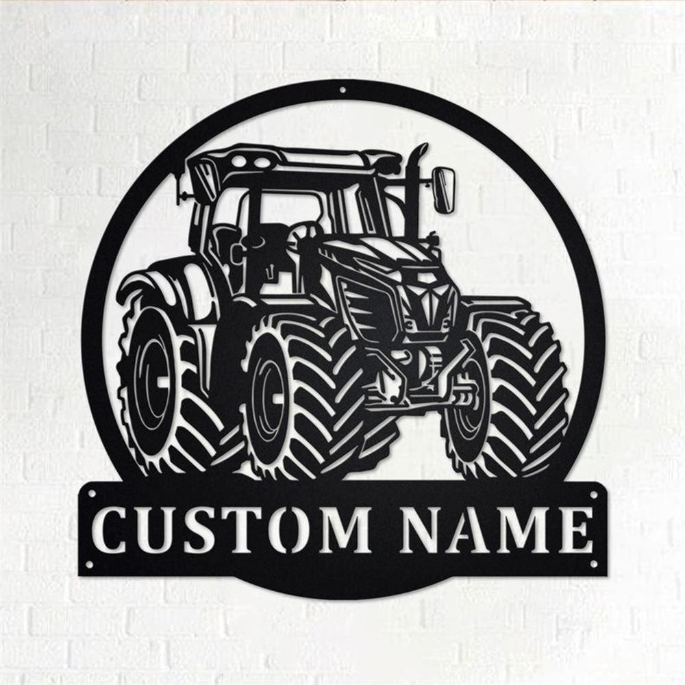 Custom Metal Farm Sign, Tractor Metal Wall Art, Gift Ideas For Farm Wo ...