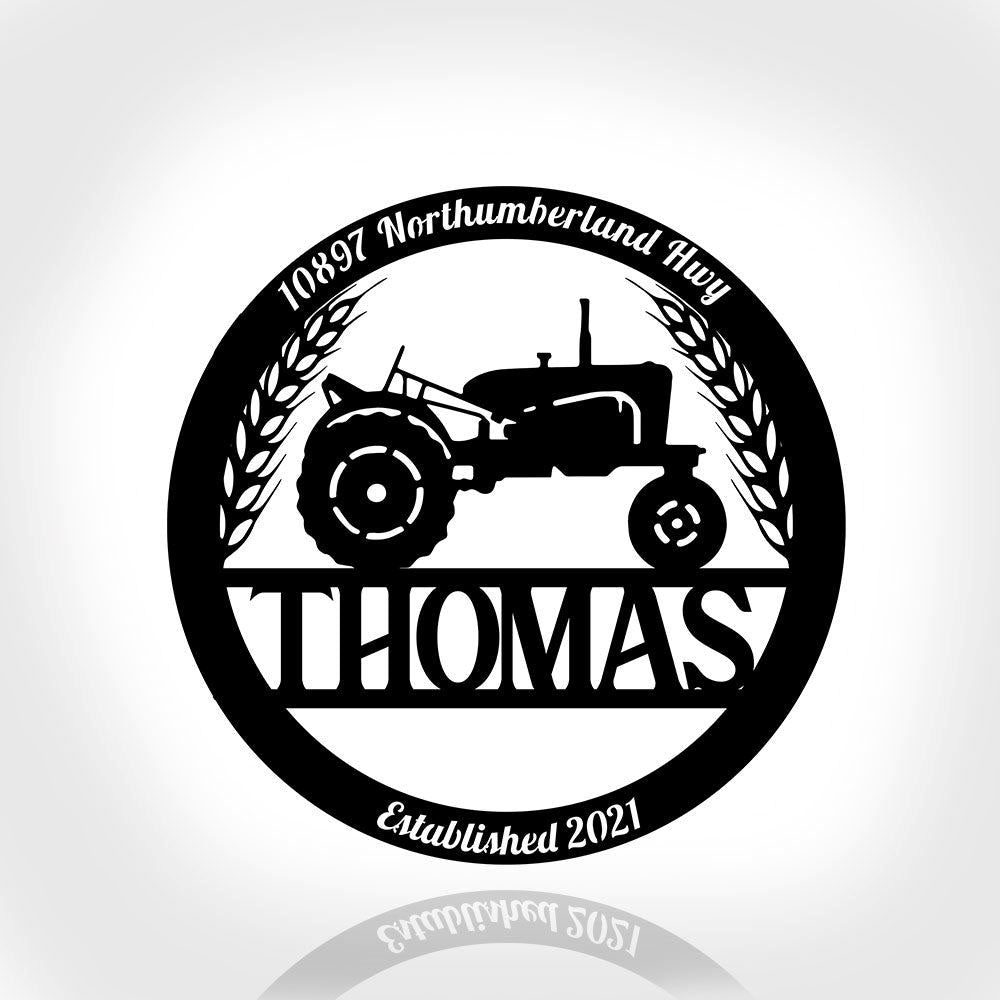 Custom Metal Farm Sign, Tractor Outdoor Farmhouse Entry Road Front Gate Wall Decor Gift, Gift Ideas For Farm Woman, Outdoor Metal Sign Frames