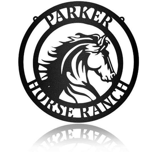 Custom Metal Farm Sign, Welcome Horse Metal Sign, Gift Ideas For Farm Woman, Large Metal Outdoor Signs, Outdoor Metal Sign Frames