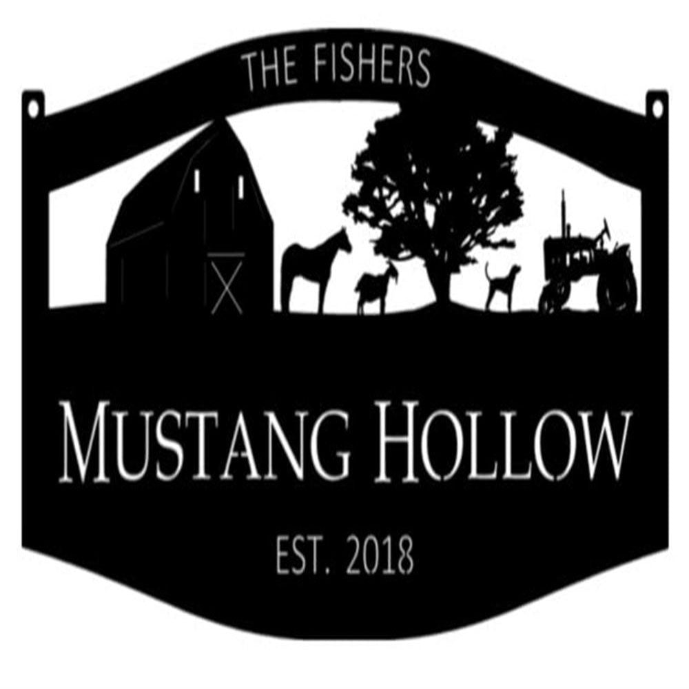 Custom Metal Farm Sign, With Dog Goat Barn Tractor Horse Metal Wall Art, Gift Ideas For Farm Woman, Outdoor Metal Sign Frames