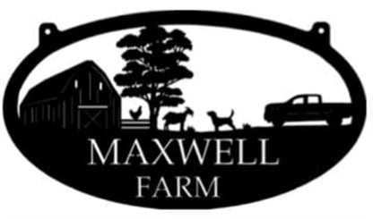 Custom Metal Farm Sign, With Fence And Chicken Goat And Pickup Metal Wall Art, Gift Ideas For Farm Woman, Outdoor Metal Sign Frames
