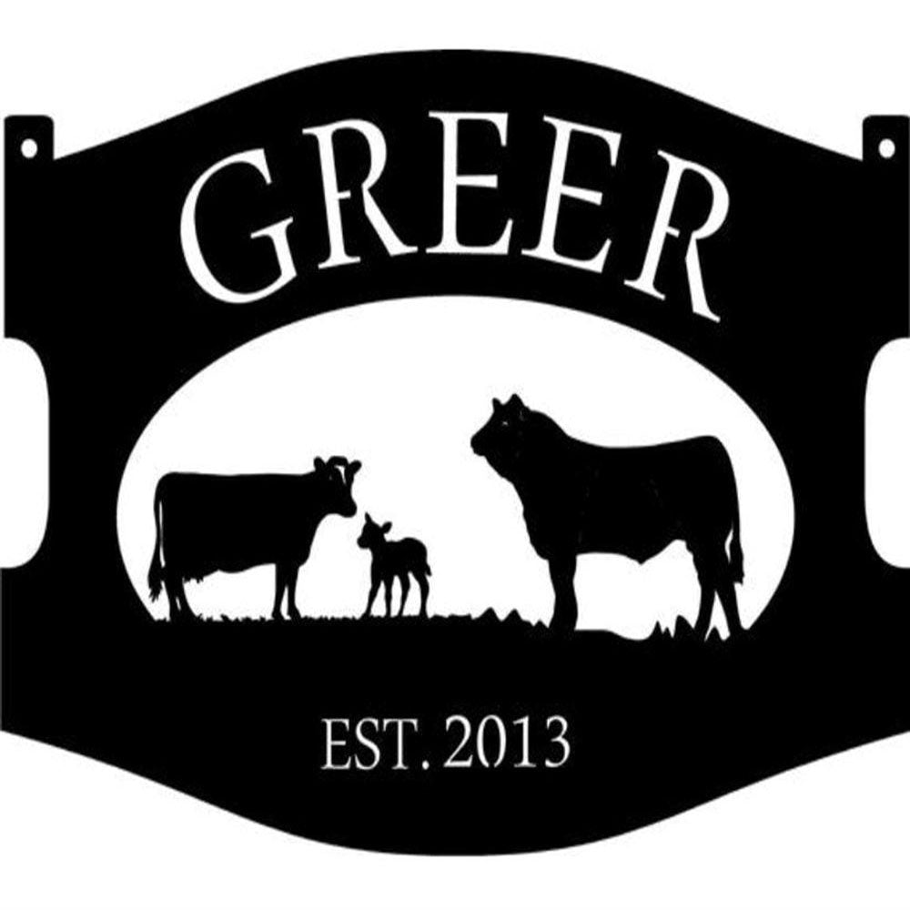 Custom Metal Farm Sign, cow calf chicken Metal Sign, Gift Ideas For Farm Woman, Large Metal Outdoor Signs, Outdoor Metal Sign Frames