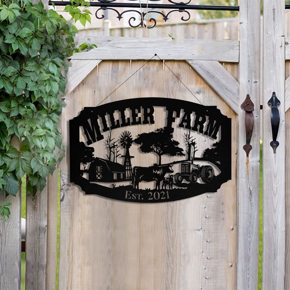 Custom Metal Farm Signs, Barn Cow Tractor Outdoor Farmhouse, Gift Ideas For Farm Woman, Large Metal Outdoor Signs, Outdoor Metal Sign Frames