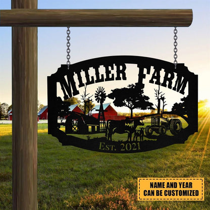 Custom Metal Farm Signs, Barn Cow Tractor Outdoor Farmhouse, Gift Ideas For Farm Woman, Large Metal Outdoor Signs, Outdoor Metal Sign Frames