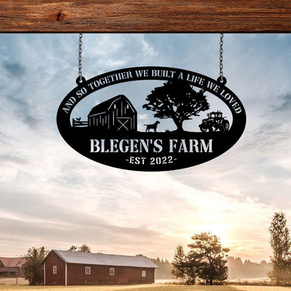 Custom Metal Farm Signs, Dog Rooster Outdoor Farmhouse Entry Road Front Gate Wall Decor Gift, Gift Ideas For Farm Woman, Outdoor Metal Sign Frames