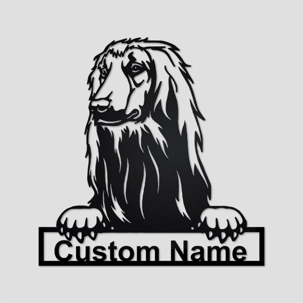 Custom Metal Sign, Afghan Hound Metal Sign, Anniversary Gift, Dog House Sign, Dog Wall Art, Outdoor Sign, Home Decor Sign