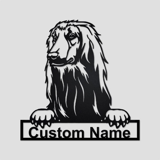 Custom Metal Sign, Afghan Hound Metal Sign, Anniversary Gift, Dog House Sign, Dog Wall Art, Outdoor Sign, Home Decor Sign