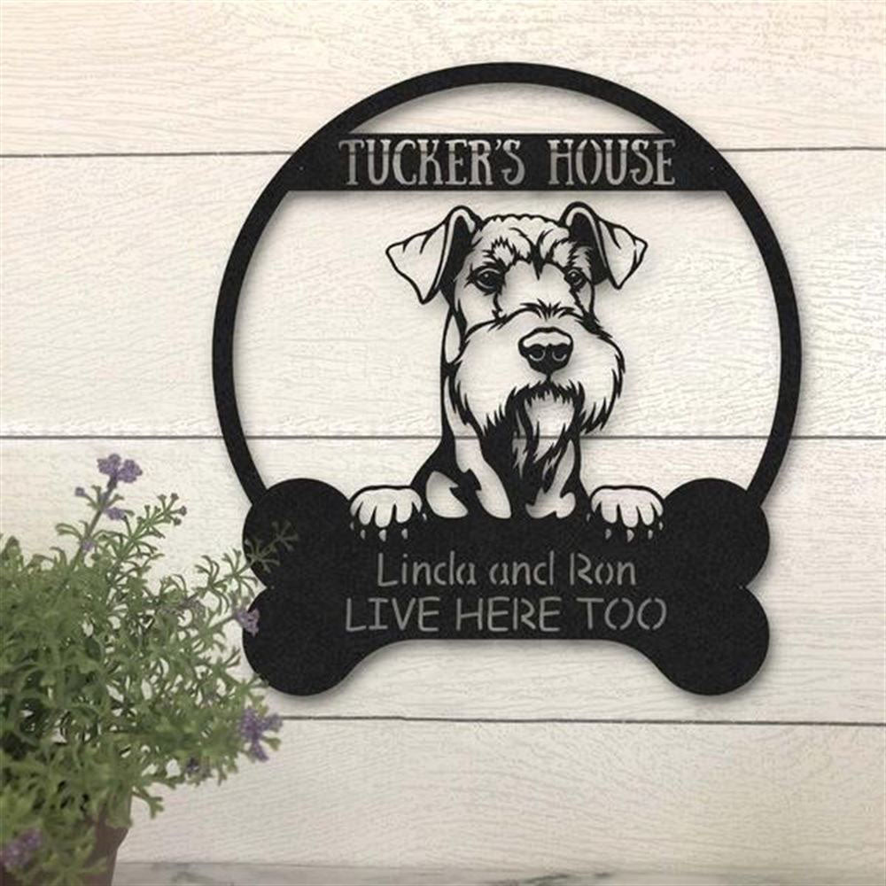 Custom Metal Sign, Airedale Terrier Dog Lovers Funny Metal Sign, Anniversary Gift, Dog House Sign, Outdoor Sign, Home Decor Sign