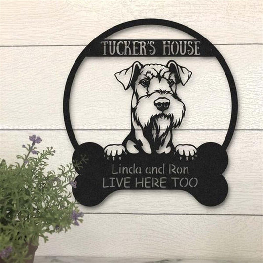 Custom Metal Sign, Airedale Terrier Dog Lovers Funny Metal Sign, Anniversary Gift, Dog House Sign, Outdoor Sign, Home Decor Sign