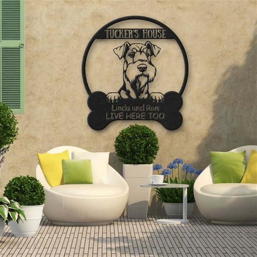 Custom Metal Sign, Airedale Terrier Dog Lovers Funny Metal Sign, Anniversary Gift, Dog House Sign, Outdoor Sign, Home Decor Sign