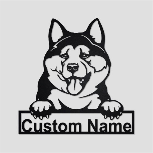 Custom Metal Sign, Akita Inu Metal Sign, Anniversary Gift, Dog House Sign, Dog Wall Art, Outdoor Sign, Home Decor Sign