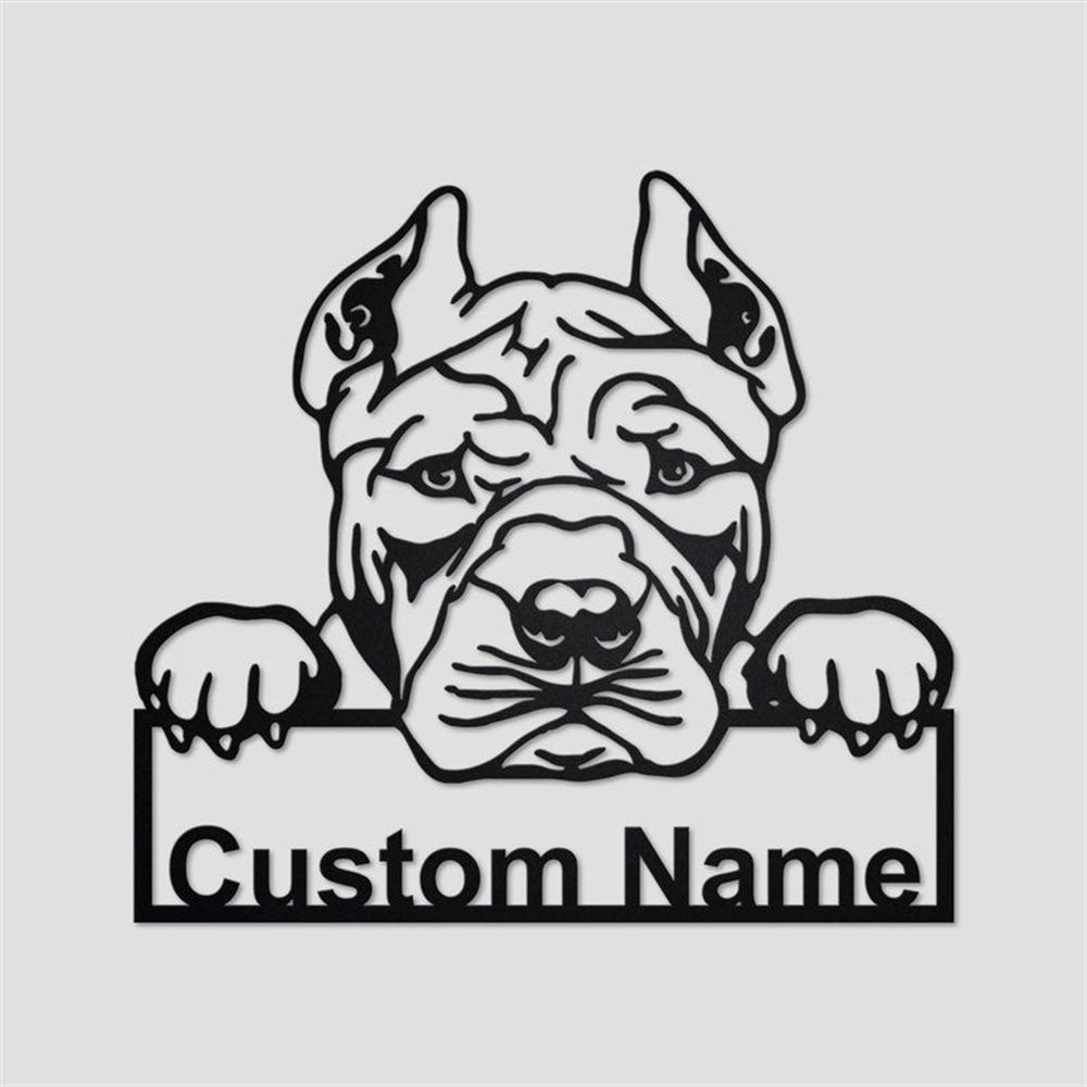 Custom Metal Sign, American Bully Metal Sign, Anniversary Gift, Dog House Sign, Dog Wall Art, Outdoor Sign, Home Decor Sign