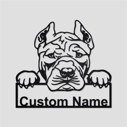 Custom Metal Sign, American Bully Metal Sign, Anniversary Gift, Dog House Sign, Dog Wall Art, Outdoor Sign, Home Decor Sign