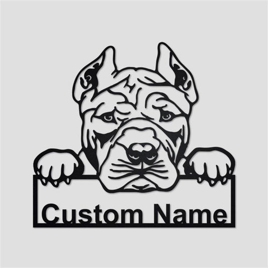 Custom Metal Sign, American Bully Metal Sign, Anniversary Gift, Dog House Sign, Dog Wall Art, Outdoor Sign, Home Decor Sign