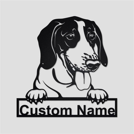 Custom Metal Sign, American Foxhound Metal Sign, Anniversary Gift, Dog House Sign, Dog Wall Art, Outdoor Sign, Home Decor Sign