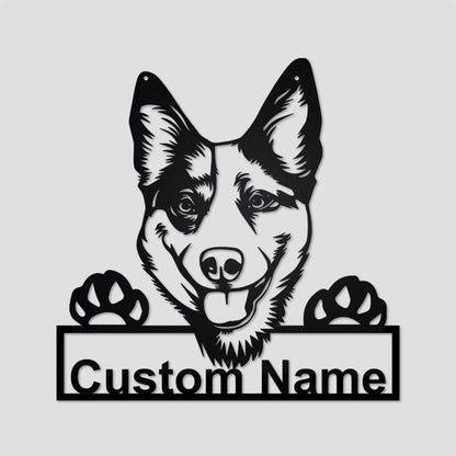 Custom Metal Sign, Australian Cattle Dog Metal Signs, Anniversary Gift, Dog House Sign, Dog Wall Art, Outdoor Sign, Home Decor Sign