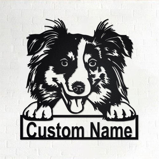 Custom Metal Sign, Australian Shepherd Cut Metal Signs, Anniversary Gift, Dog House Sign, Dog Wall Art, Outdoor Sign, Home Decor Sign