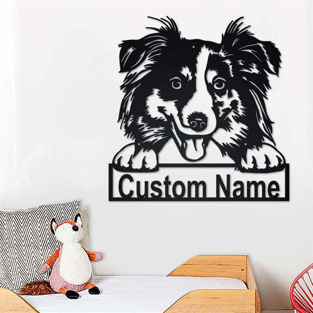 Custom Metal Sign, Australian Shepherd Cut Metal Signs, Anniversary Gift, Dog House Sign, Dog Wall Art, Outdoor Sign, Home Decor Sign