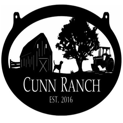 Custom Metal Sign, Barn Dog Tractor Metal Sign, Anniversary Gift, Dog House Sign, Dog Wall Art, Outdoor Sign, Home Decor Sign