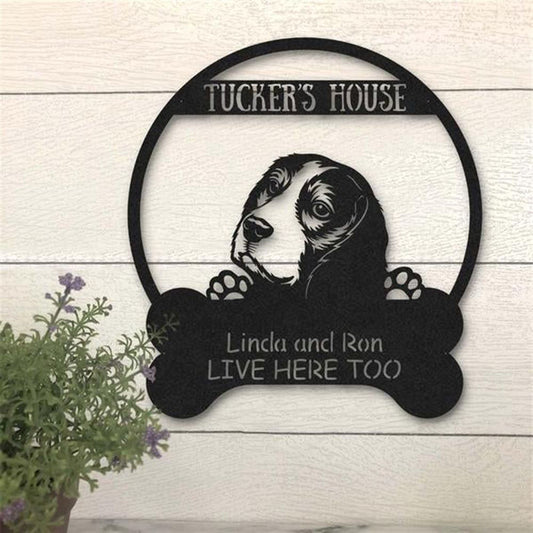 Custom Metal Sign, Beagle Dog Lovers Funny Metal Sign, Anniversary Gift, Dog House Sign, Dog Wall Art, Outdoor Sign, Home Decor Sign