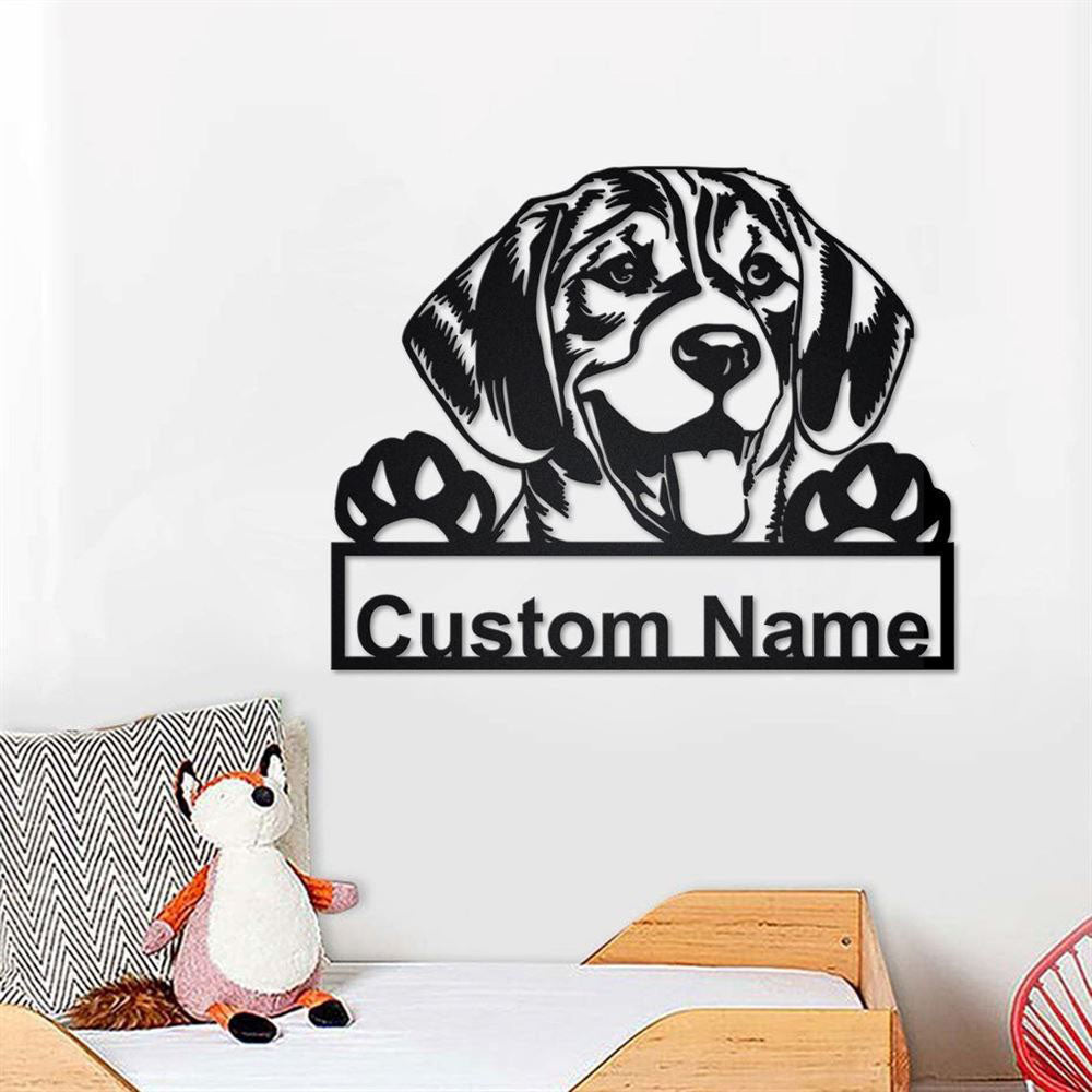 Custom Metal Sign, Beagle Dog Metal Signs, Anniversary Gift, Dog House Sign, Dog Wall Art, Outdoor Sign, Home Decor Sign