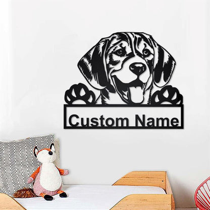 Custom Metal Sign, Beagle Dog Metal Signs, Anniversary Gift, Dog House Sign, Dog Wall Art, Outdoor Sign, Home Decor Sign
