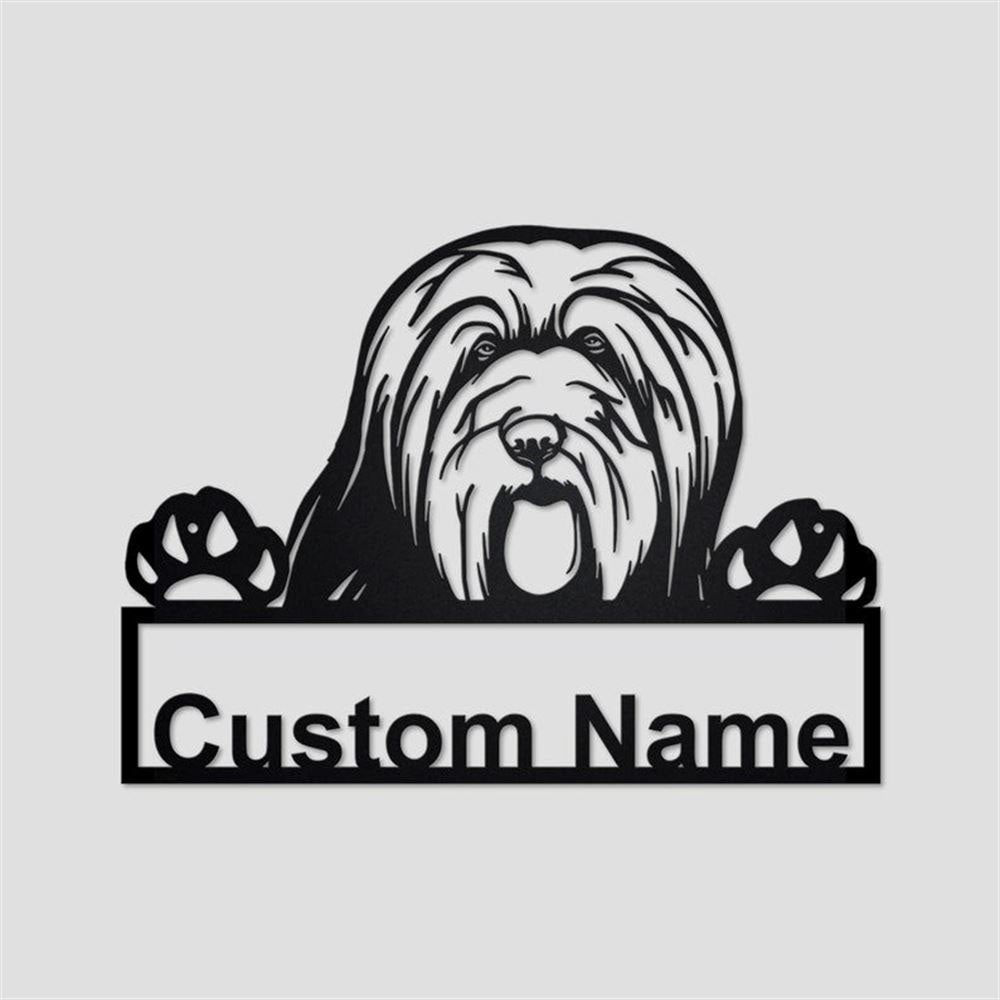 Custom Metal Sign, Bearded Collie Dog Metal Sign, Anniversary Gift, Dog House Sign, Dog Wall Art, Outdoor Sign, Home Decor Sign