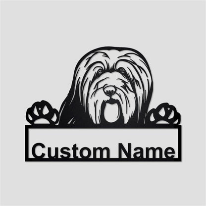 Custom Metal Sign, Bearded Collie Dog Metal Sign, Anniversary Gift, Dog House Sign, Dog Wall Art, Outdoor Sign, Home Decor Sign