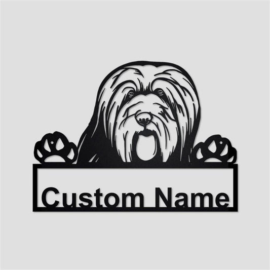 Custom Metal Sign, Bearded Collie Dog Metal Sign, Anniversary Gift, Dog House Sign, Dog Wall Art, Outdoor Sign, Home Decor Sign