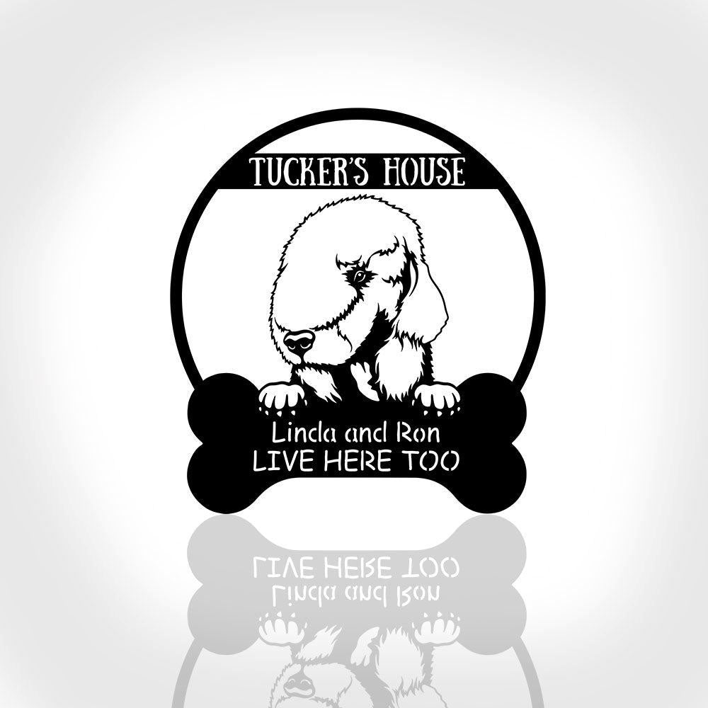 Custom Metal Sign, Bedlington Terrier Dog Lovers Funny Metal Sign, Anniversary Gift, Dog House Sign, Outdoor Sign, Home Decor Sign