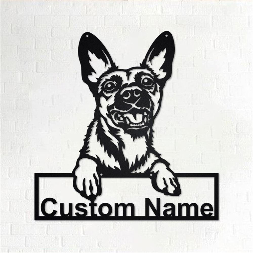 Custom Metal Sign, Belgian Malinois Metal Sign, Anniversary Gift, Dog House Sign, Dog Wall Art, Outdoor Sign, Home Decor Sign