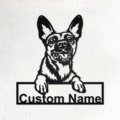 Custom Metal Sign, Belgian Malinois Metal Sign, Anniversary Gift, Dog House Sign, Dog Wall Art, Outdoor Sign, Home Decor Sign