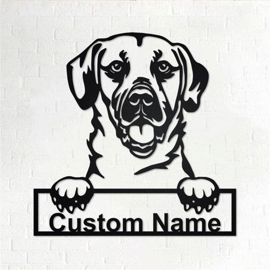 Custom Metal Sign, Black Mouth Cur Metal Sign, Anniversary Gift, Dog House Sign, Dog Wall Art, Outdoor Sign, Home Decor Sign