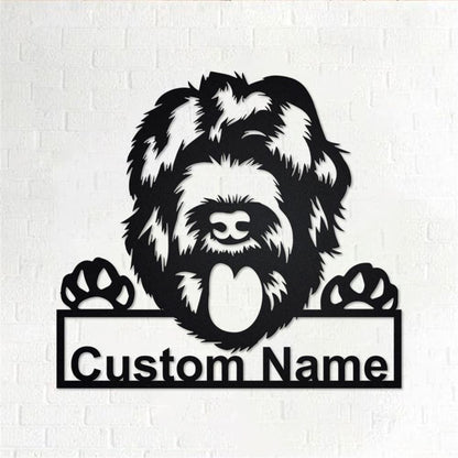 Custom Metal Sign, Black Russian Terrier Metal Sign, Anniversary Gift, Dog House Sign, Dog Wall Art, Outdoor Sign, Home Decor Sign