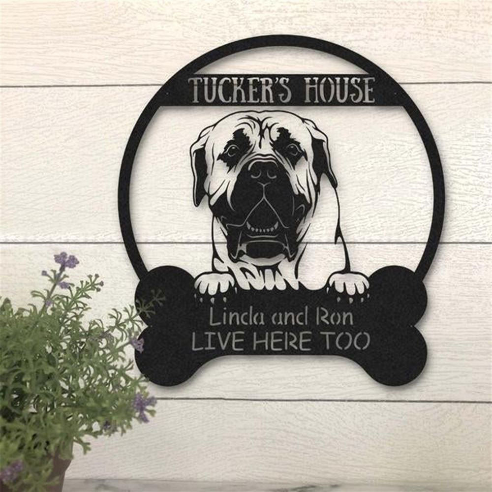Custom Metal Sign, Boerboel Dog Lovers Funny Metal Sign, Anniversary Gift, Dog House Sign, Dog Wall Art, Outdoor Sign, Home Decor Sign