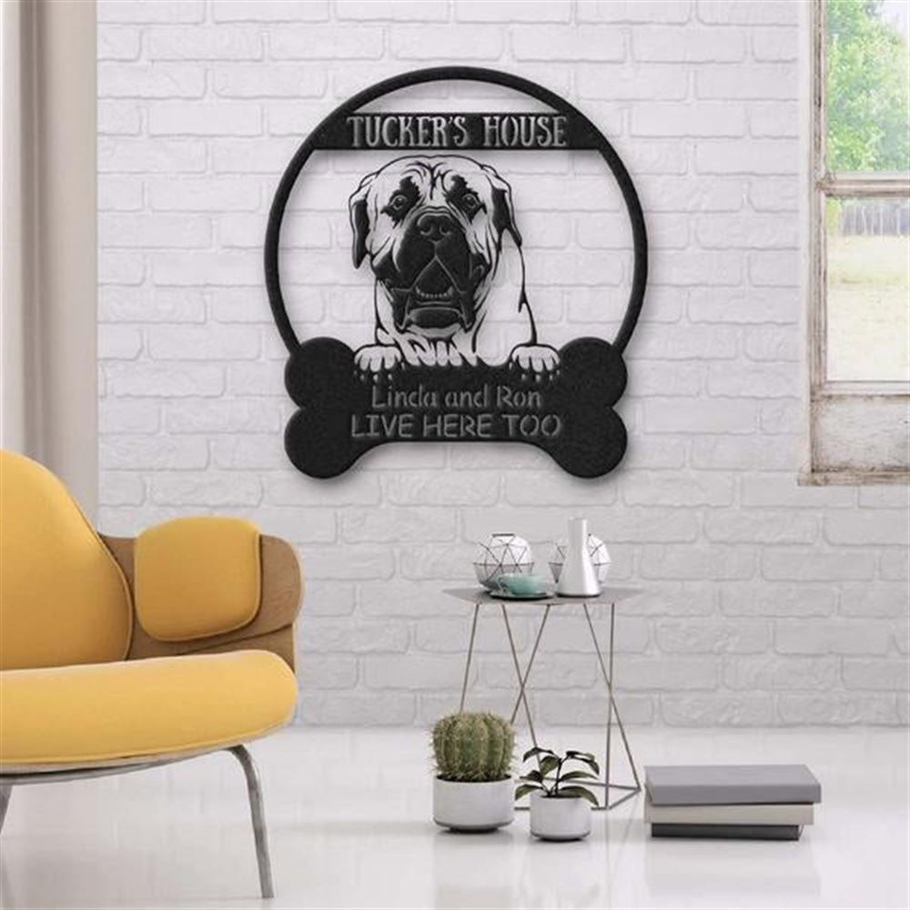 Custom Metal Sign, Boerboel Dog Lovers Funny Metal Sign, Anniversary Gift, Dog House Sign, Dog Wall Art, Outdoor Sign, Home Decor Sign