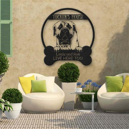 Custom Metal Sign, Boerboel Dog Lovers Funny Metal Sign, Anniversary Gift, Dog House Sign, Dog Wall Art, Outdoor Sign, Home Decor Sign