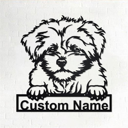 Custom Metal Sign, Bolonka Zwetna Metal Sign, Anniversary Gift, Dog House Sign, Dog Wall Art, Outdoor Sign, Home Decor Sign