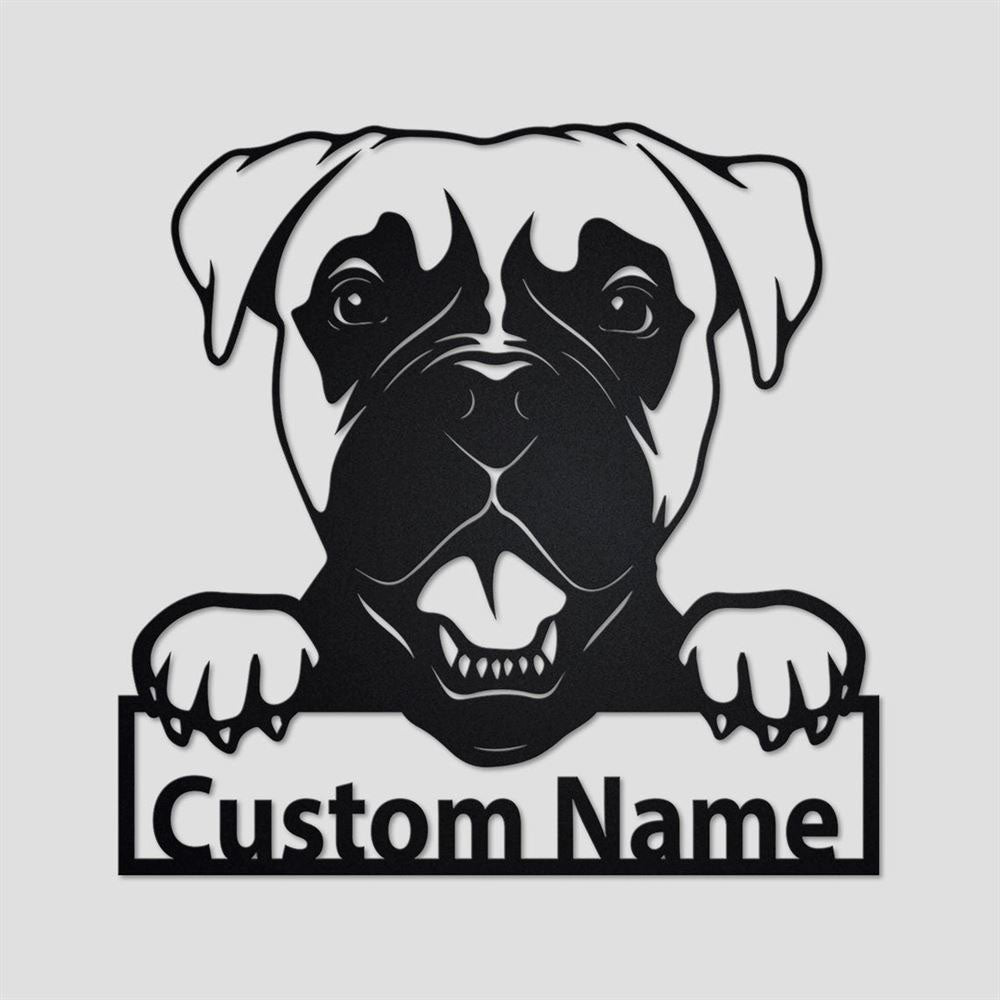 Custom Metal Sign, Boxer Dog Metal Signs, Anniversary Gift, Dog House Sign, Dog Wall Art, Outdoor Sign, Home Decor Sign