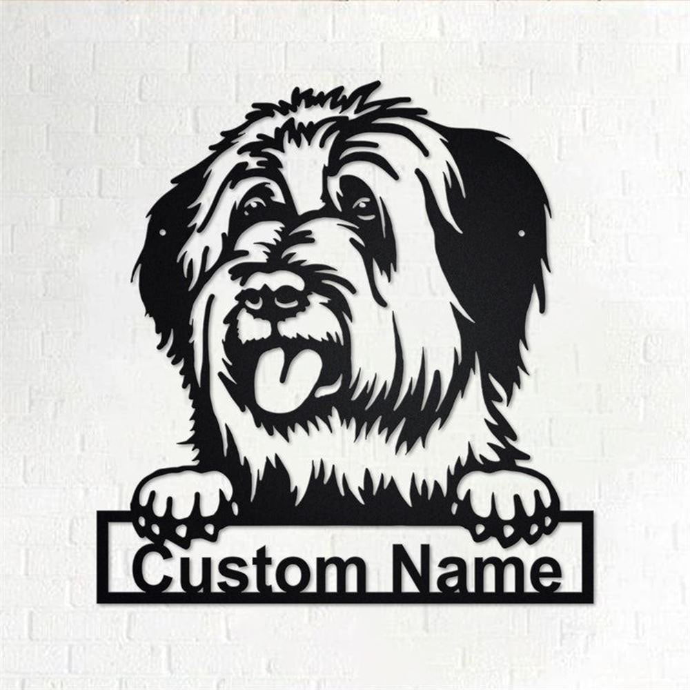 Custom Metal Sign, Briard Metal Sign, Anniversary Gift, Dog House Sign, Dog Wall Art, Outdoor Sign, Home Decor Sign