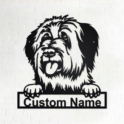 Custom Metal Sign, Briard Metal Sign, Anniversary Gift, Dog House Sign, Dog Wall Art, Outdoor Sign, Home Decor Sign