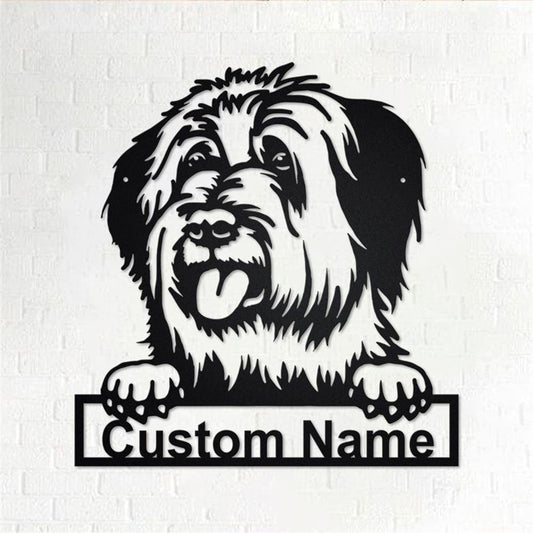 Custom Metal Sign, Briard Metal Sign, Anniversary Gift, Dog House Sign, Dog Wall Art, Outdoor Sign, Home Decor Sign