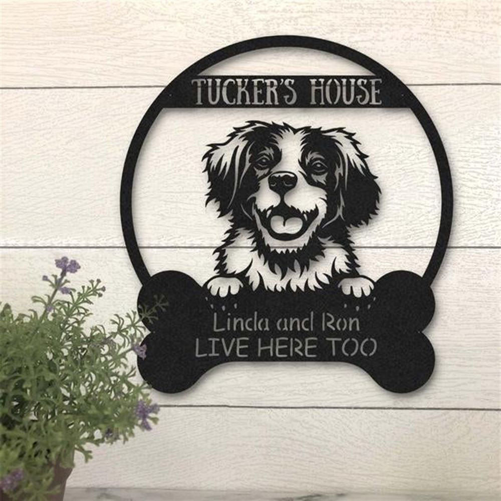 Custom Metal Sign, Brittany Dog Lovers Funny Metal Sign, Anniversary Gift, Dog House Sign, Dog Wall Art, Outdoor Sign, Home Decor Sign