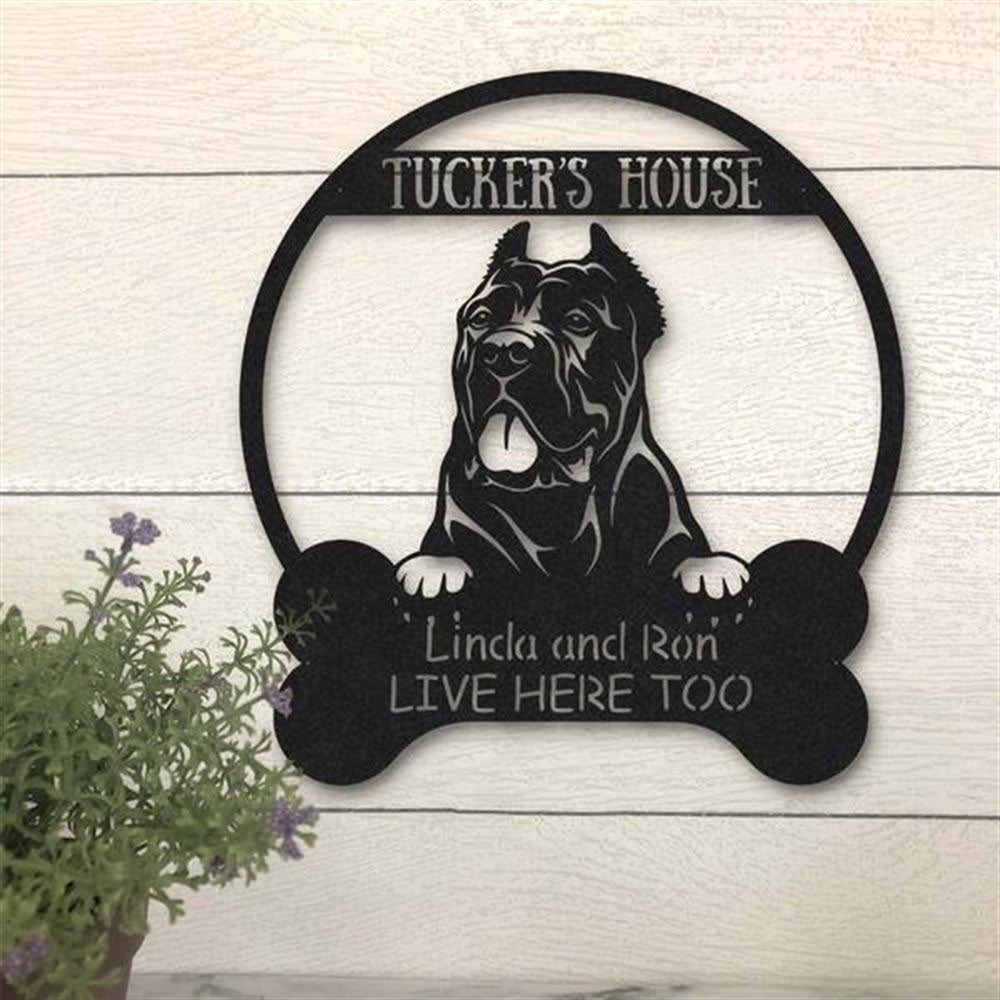 Custom Metal Sign, Cane Corso Dog Lovers Funny Metal Sign, Anniversary Gift, Dog House Sign, Outdoor Sign, Home Decor Sign